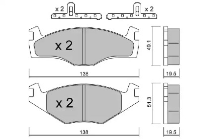 Комплект тормозных колодок AISIN BPVW-1007